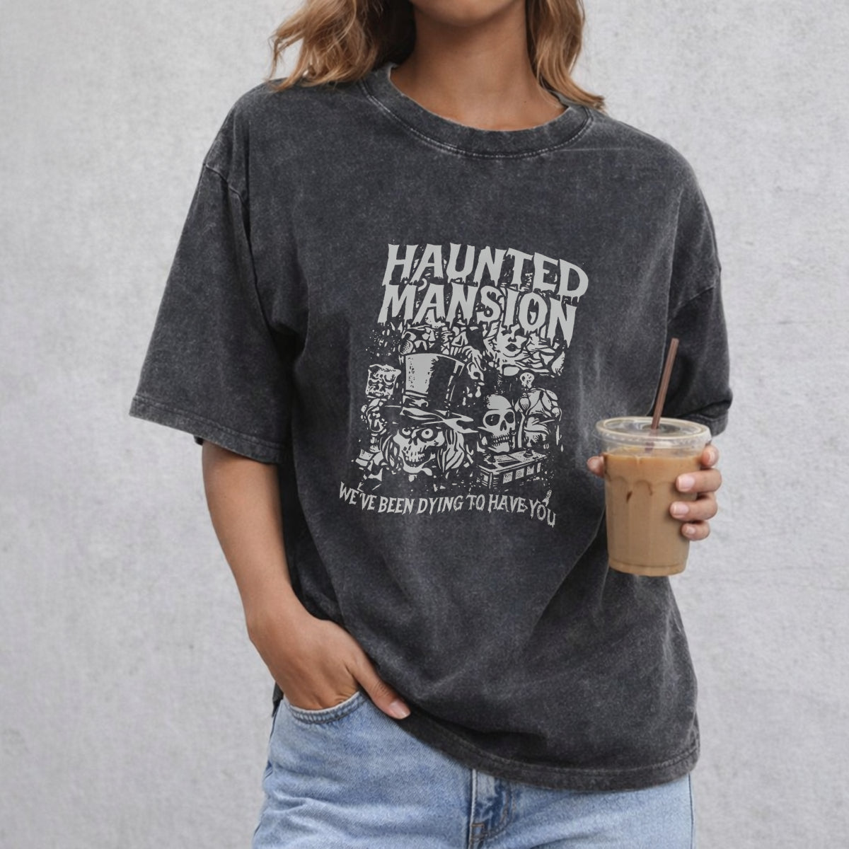 Vintage Haunted Mansion Shirt, Halloween Comfort Colors Shirt, The Hatbox Ghost T-Shirt, Halloween Gifts for Women