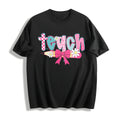 Checkered Teacher Cotton T-Shirt - Black