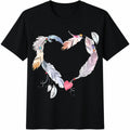 I'm Fine Slogan And Cat Cotton T-Shirt - Black