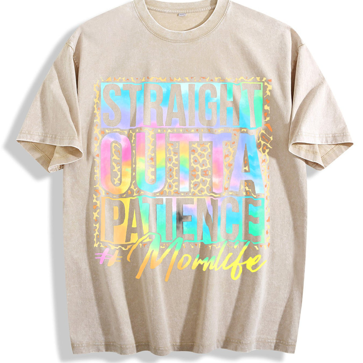 Outta Patience Vintage Washed T-Shirt - Beige
