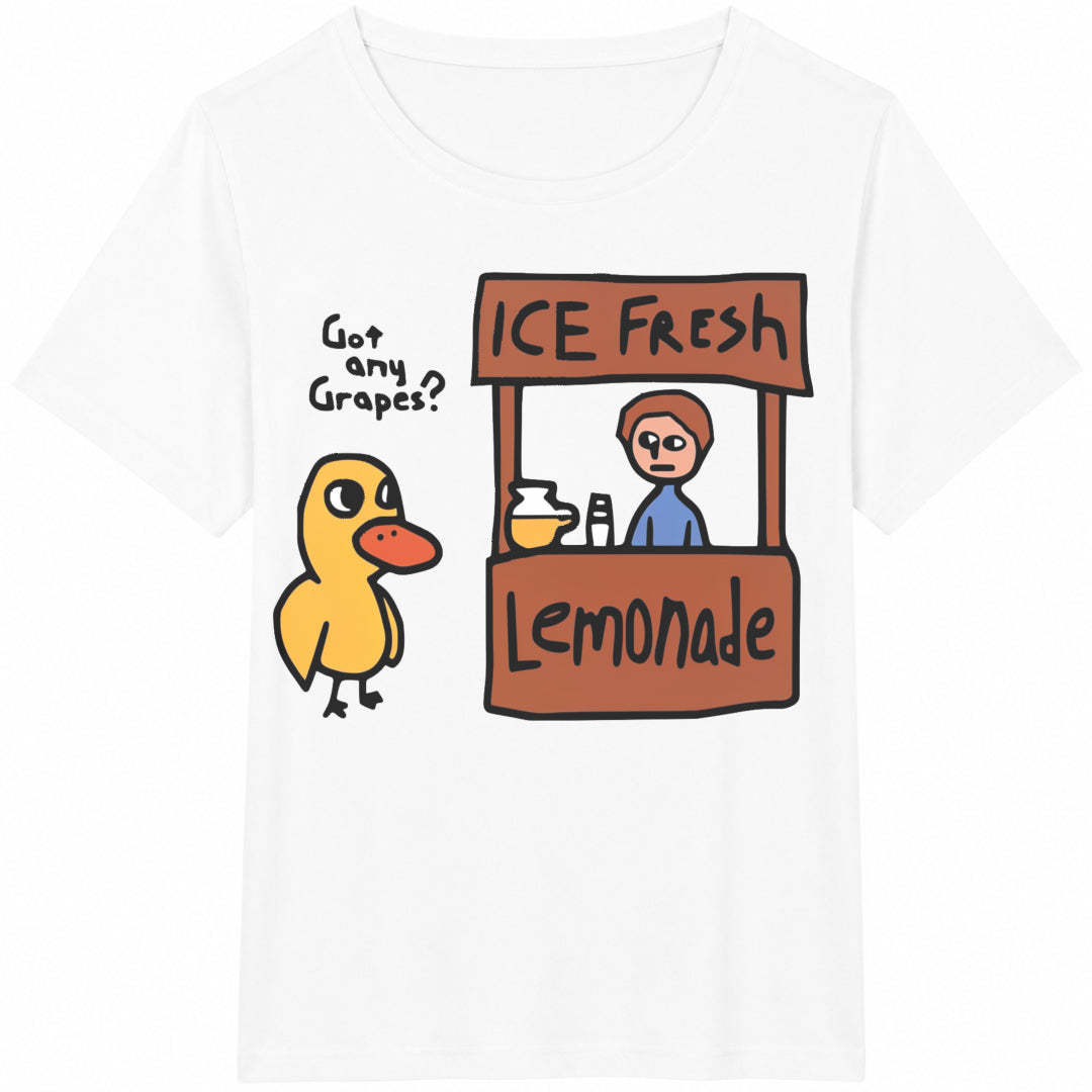 Got Any Grapes The Duck Song Funny Duck Ice Fresh Lemonade Cotton T-Shirt - product view