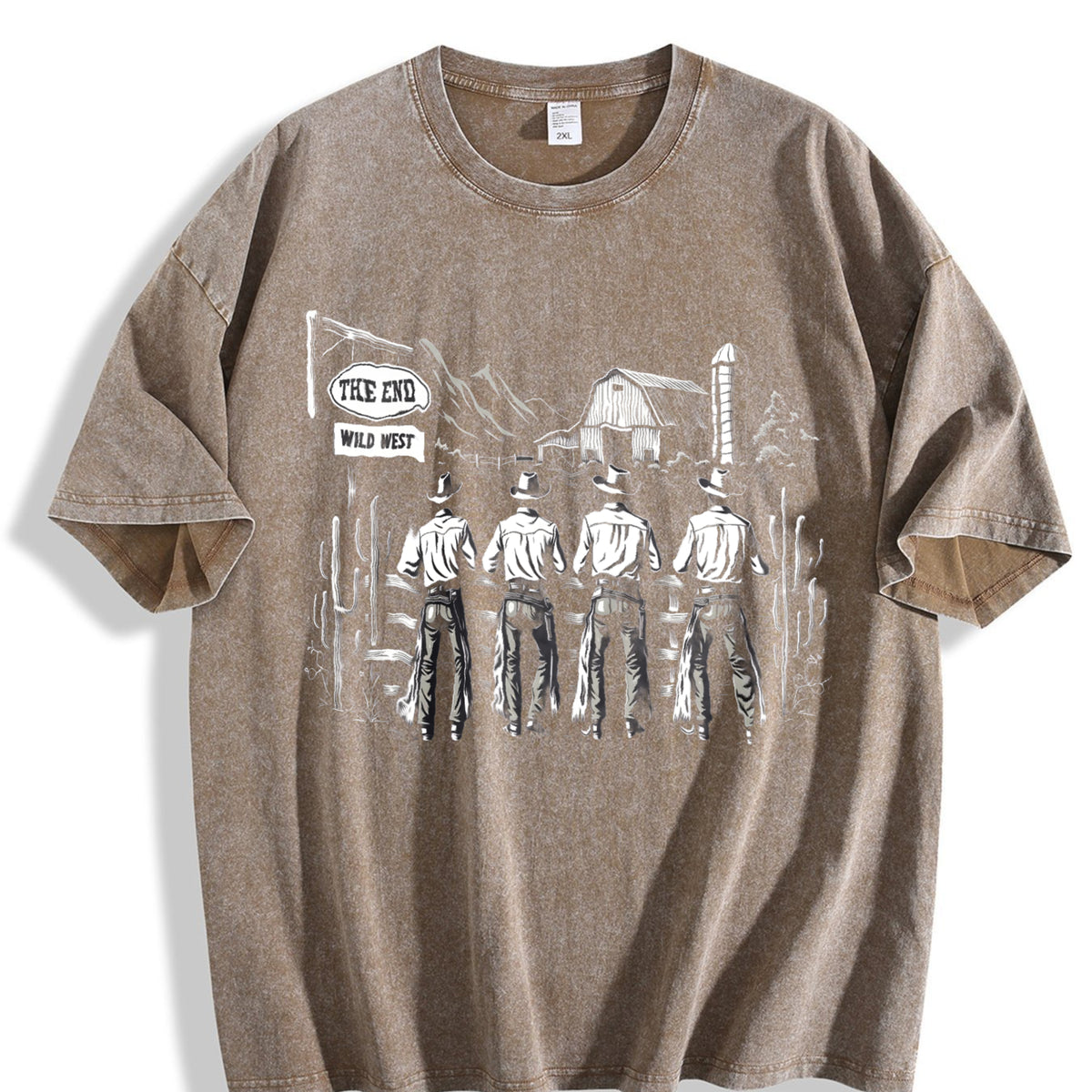 Western Cowboys Vintage Washed T-Shirt - product view