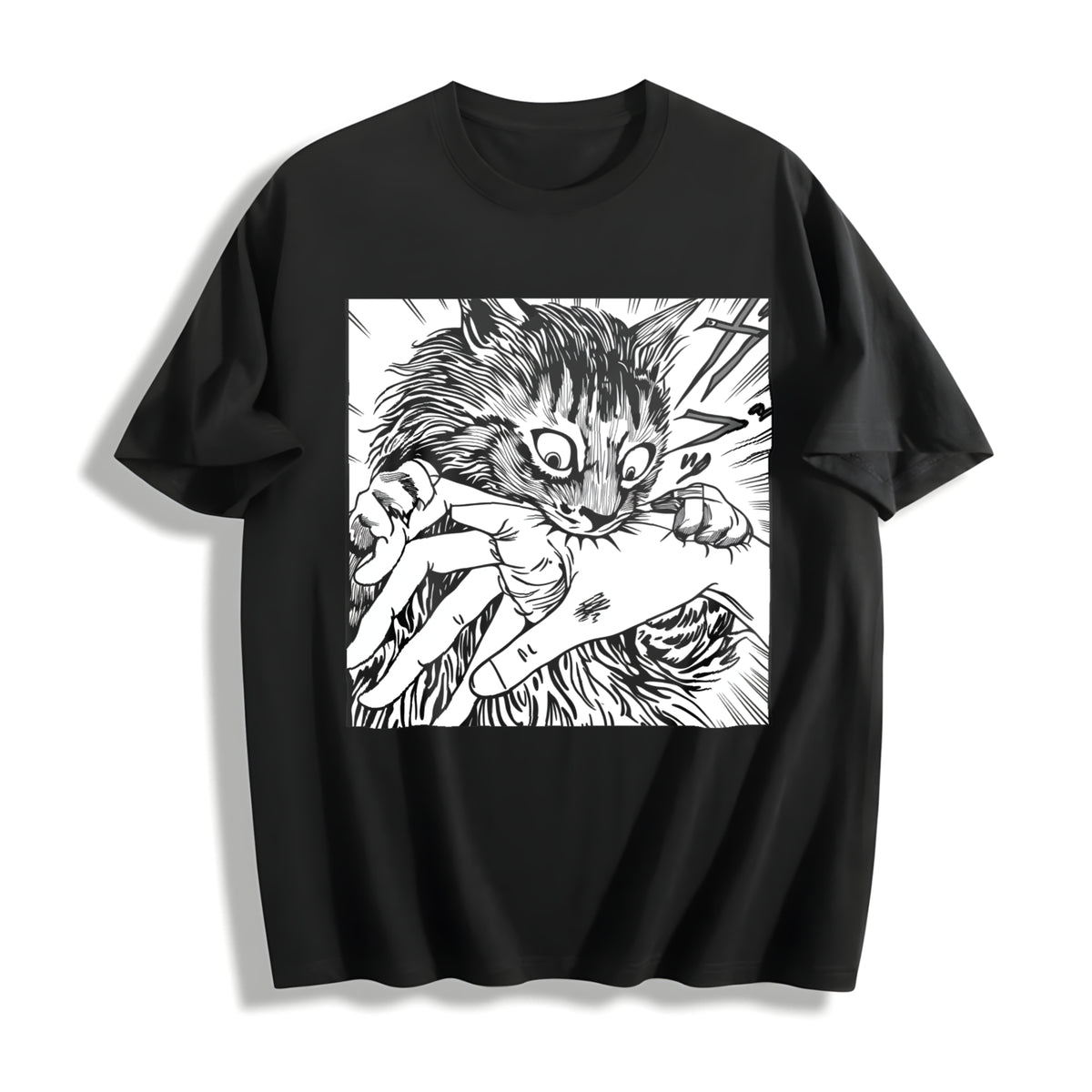 Cat Bite Cotton T-Shirt - product view