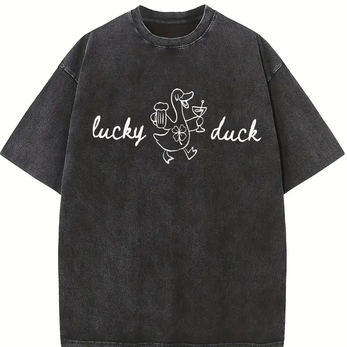 St Patricks Day Baby Tee Shirt, Lucky Duck St Paddys Day Goose T-Shirt, Funny Irish St Pattys Day Tee