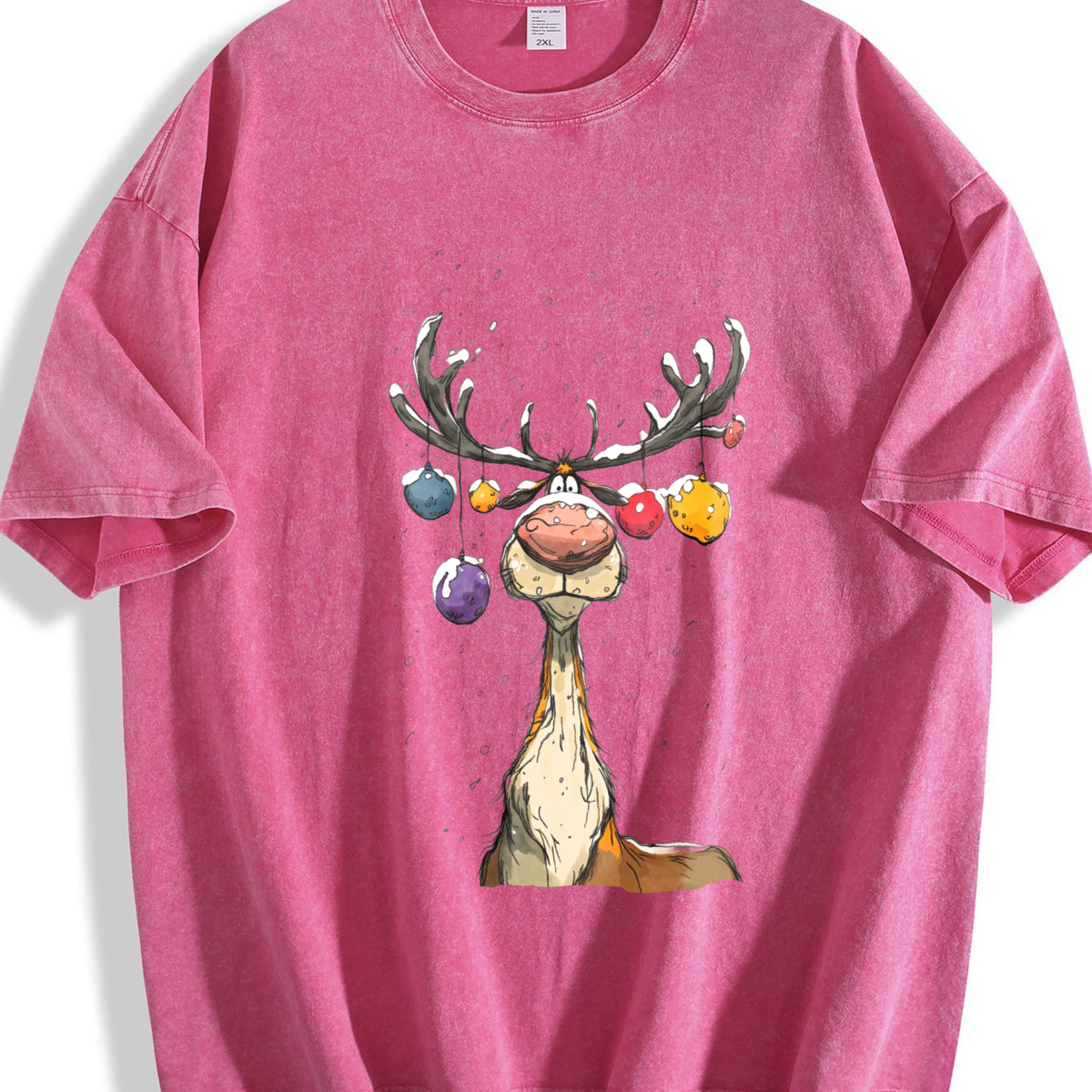 Reindeer Vintage Washed T-Shirt - product view