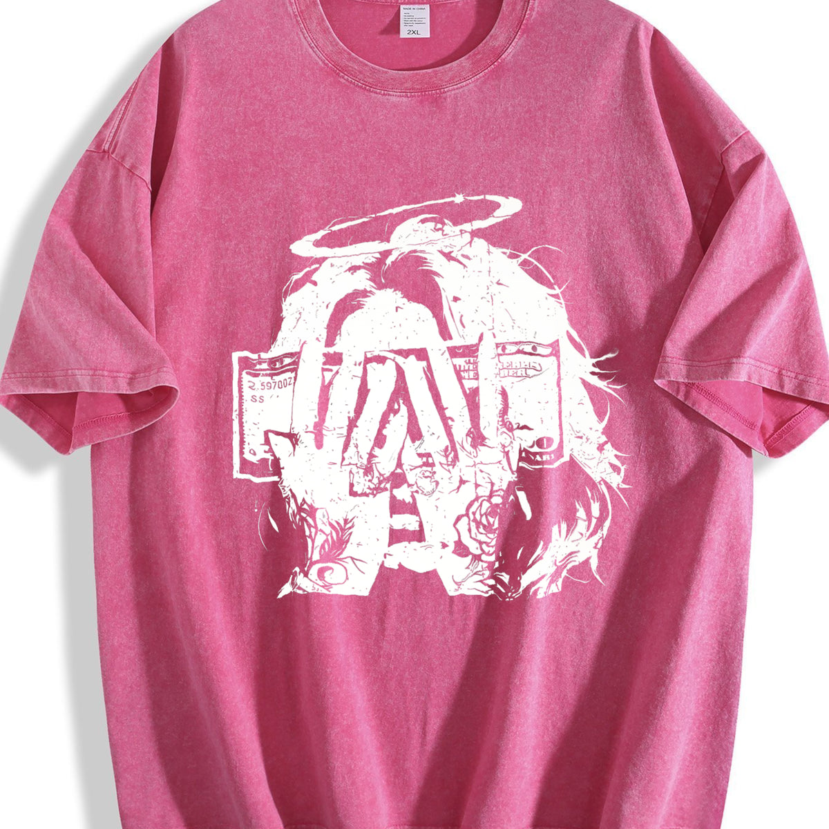 Money Angel Rose Vintage Washed T-Shirt - product view