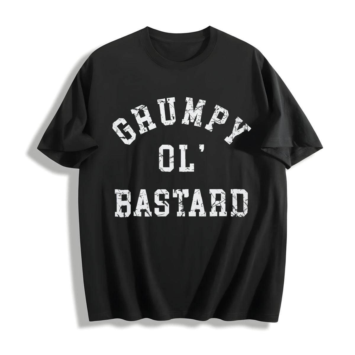 Grumpy Ol Bastard Funny Cranky Grouchy Old Joke For Guys Funny Cotton T-Shirt - Black