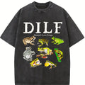 Dilf Damn I Love Frogs Frog 90s Vintage Graphic Shirt, Retro Toad Tee, Nature Shirt, 2000s Funny Frog Shirt, Unisex Adult Relaxed Cotton Tee