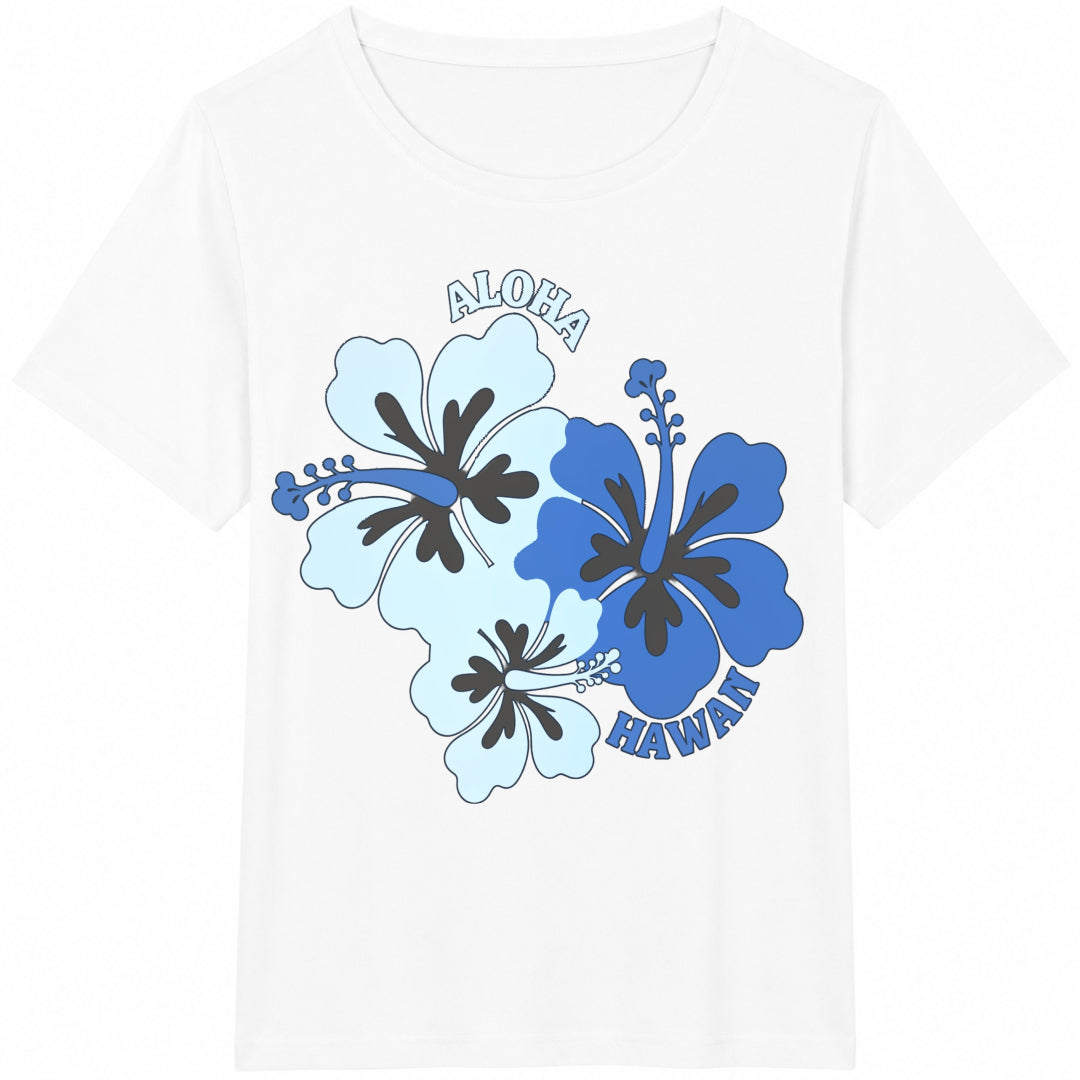 Hibiscus Flower Aloha Hawaii Cotton T-Shirt - product view
