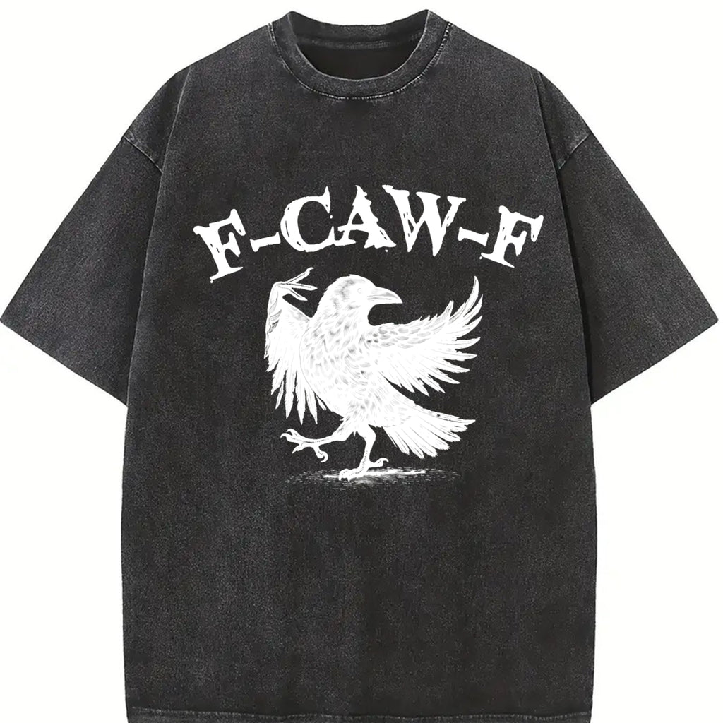 Comfort Colors Funny Crow Shirt, F-Caw-F T-Shirt, Black Crow Tshirt, Raven Lover Gift, Funny Raven Tee, Gothic Crow Tee