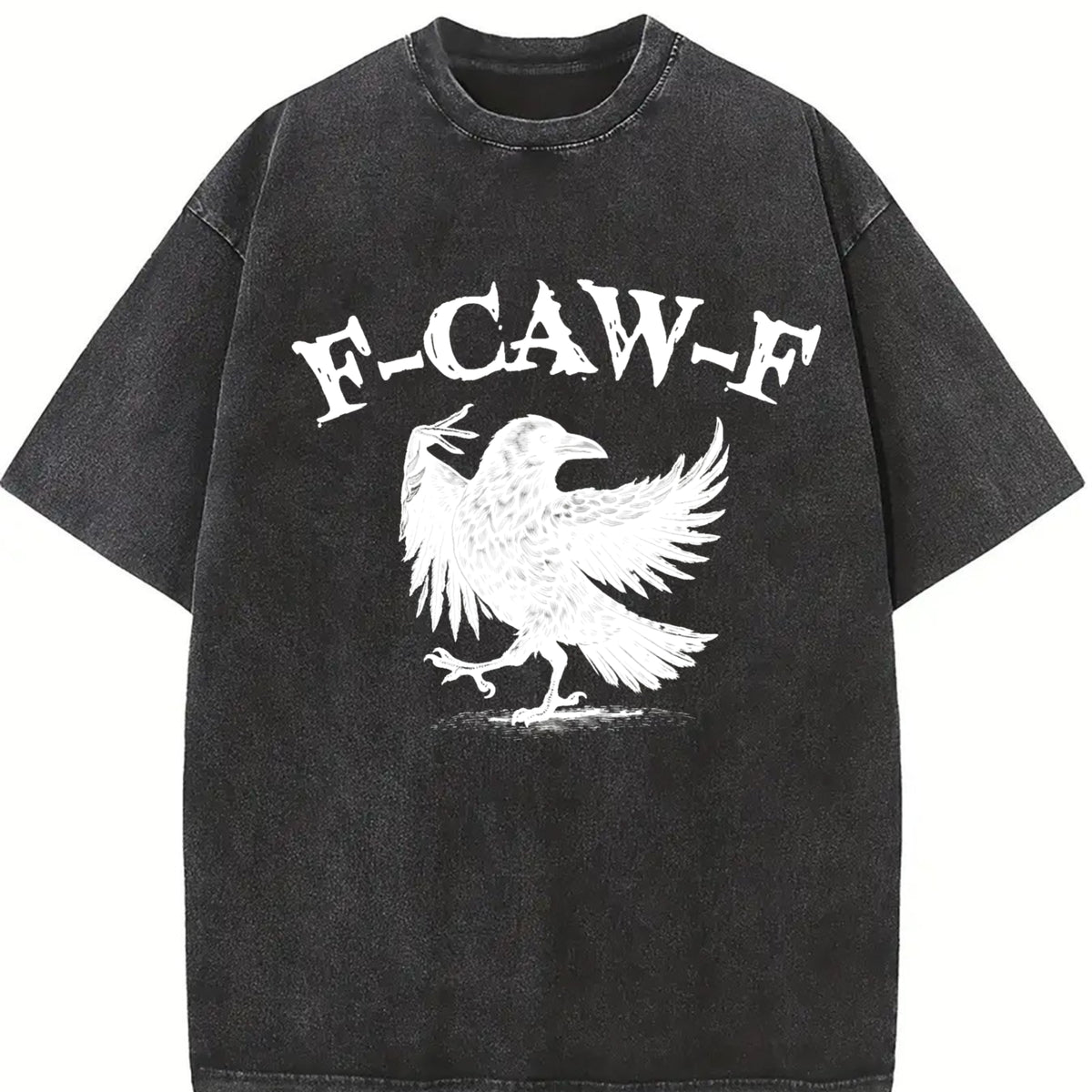 Comfort Colors Funny Crow Shirt, F-Caw-F T-Shirt, Black Crow Tshirt, Raven Lover Gift, Funny Raven Tee, Gothic Crow Tee
