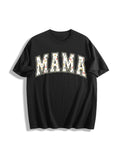 Floral Mama Cotton T-Shirt - Black