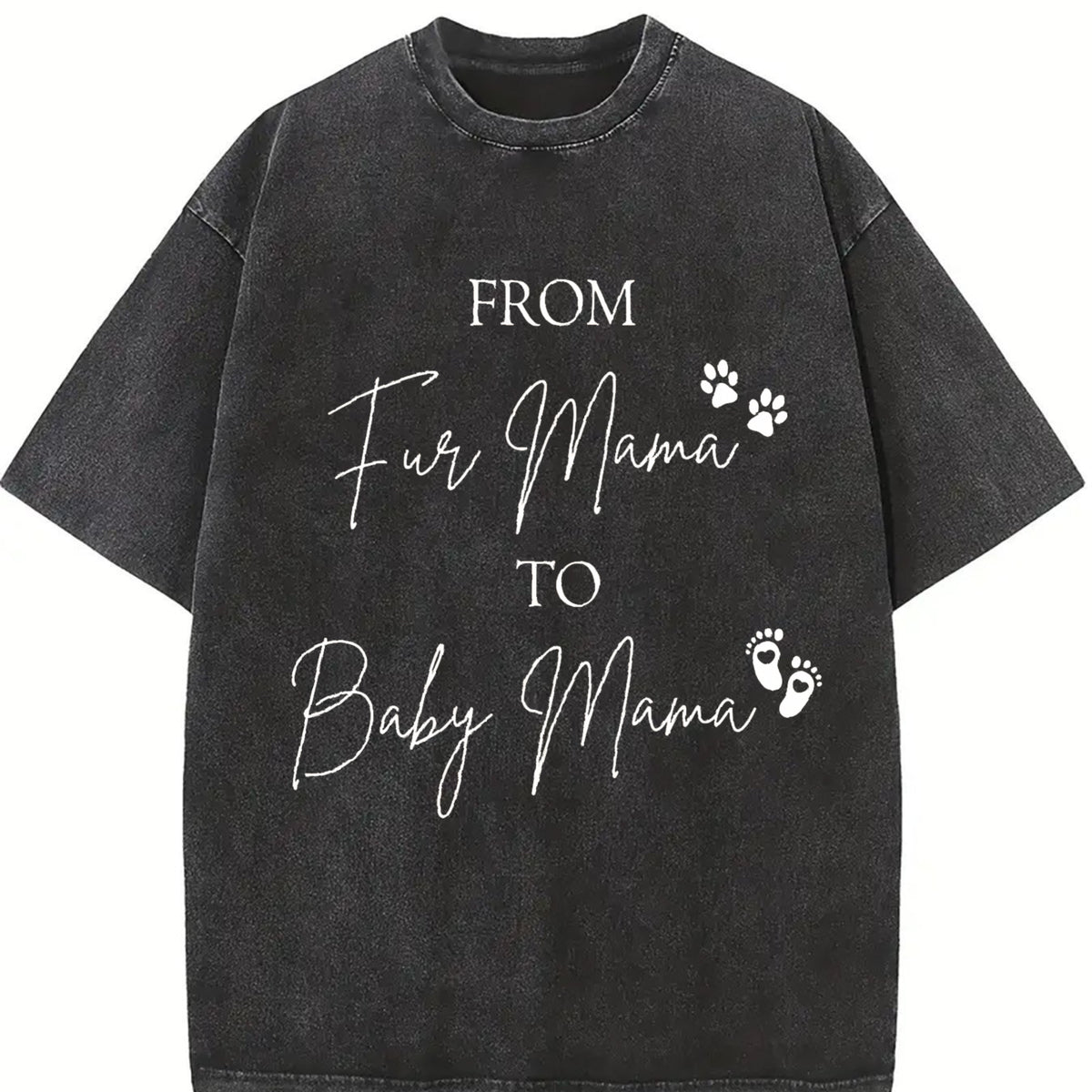 From Fur Mama To Baby Mama Pregnancy Announcement Shirt, Comfort Colors Pregnant Mom T-Shirt, Expecting Mom Gift, Dog Mom Baby Reveal Tee