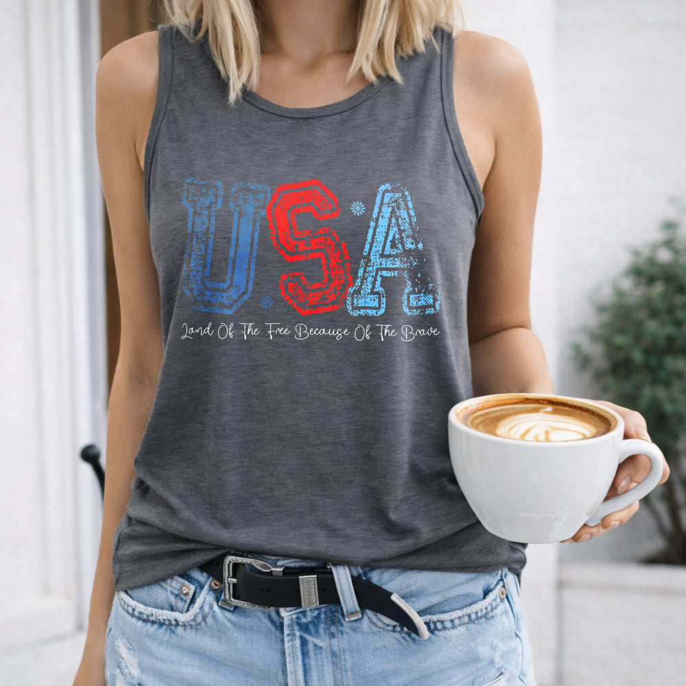 USA Patriotic Women's Tank Top - product view