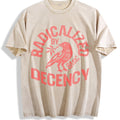 Radicalized By Basic Decency Vintage Washed T-Shirt - Beige