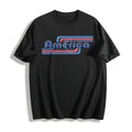 America 250 Years Baby Stripes Patriotic Micro Rib Americana Cotton T-Shirt - Black