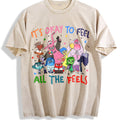It's Okay To Feel All The Feels Vintage Washed T-Shirt - Beige