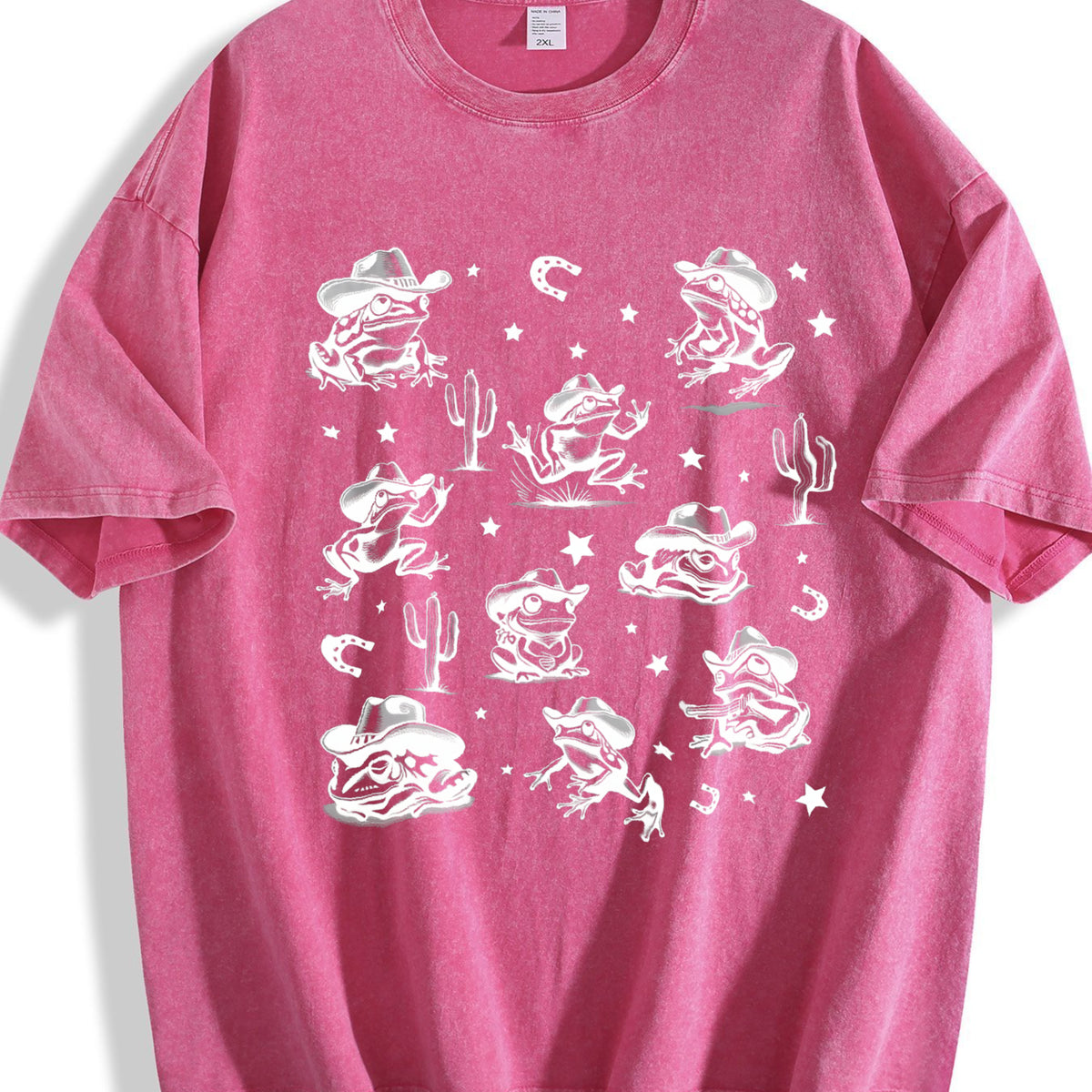 Cowboy Frogs Western Cowboy Vintage Washed T-Shirt - product view