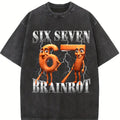 100 Percent Cotton Humorous Italian Brainrot Tung Tung Sahur Six Seven Meme T-Shirt