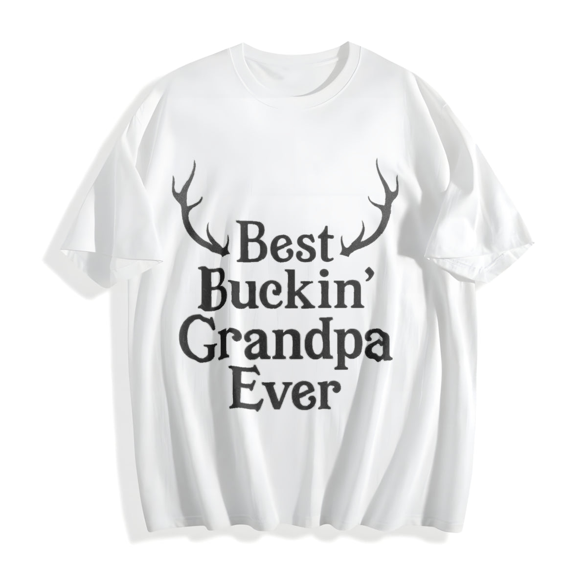 Best Buckin Grandpa Ever Funny Fathers Hunting For Grandfather Cotton T-Shirt - product view