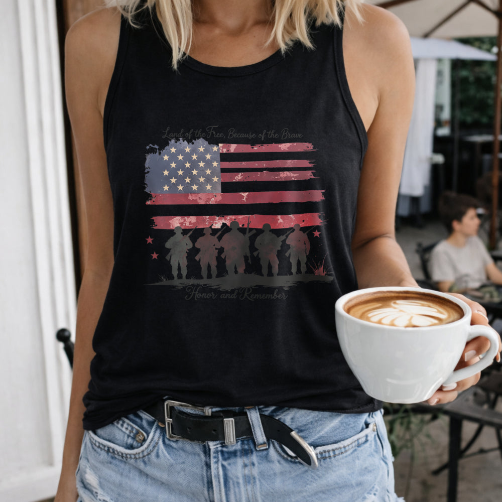 Land Of The Free Women's Tank Top - Black