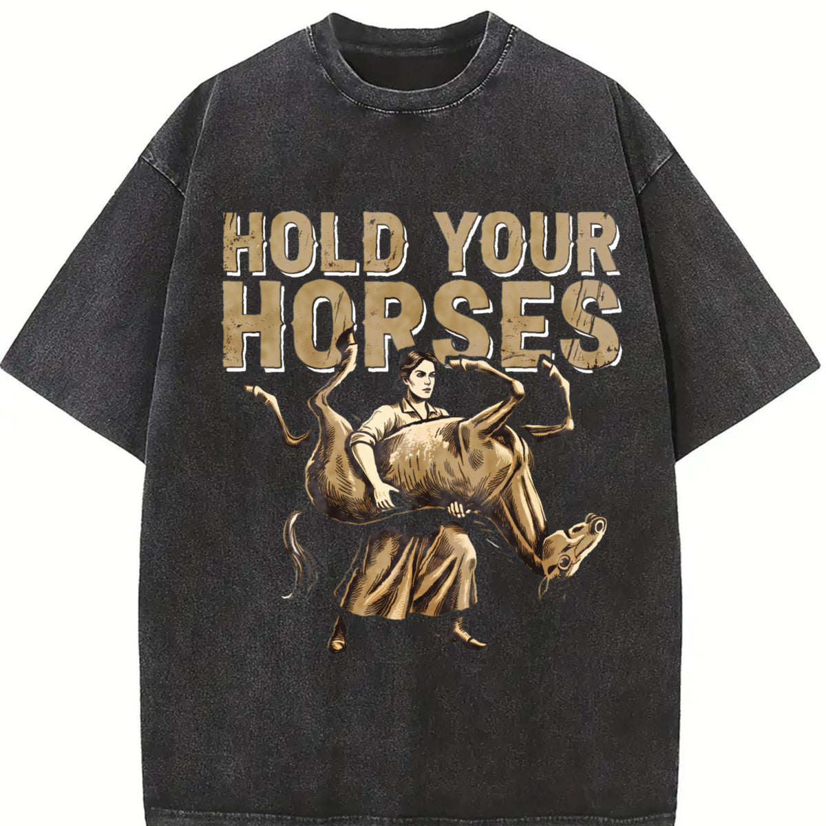 Hold Your Horses Cowboy Frog Vintage Washed T-Shirt - product view