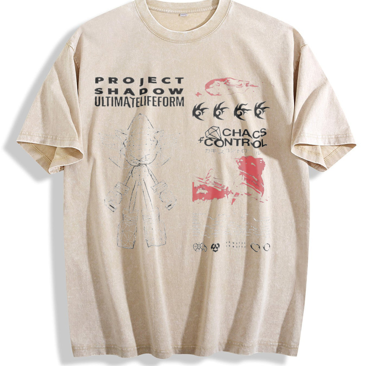 Project Shadow Vintage Washed T-Shirt - Beige