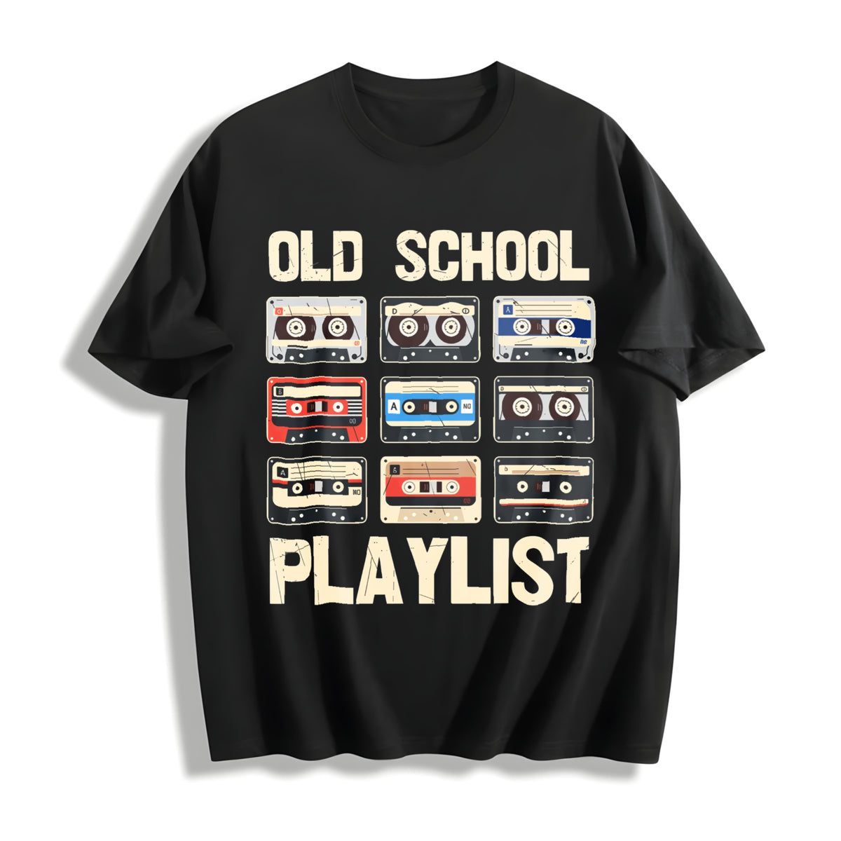 Alphabets Cotton T-Shirt - Black