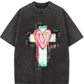 God Is Good All The Time Tshirt, Hand Drawn Cross Shirt, Watercolor Cross T-Shirt, Religious, Christian Tee Top Womenswear  Streetwear Summer