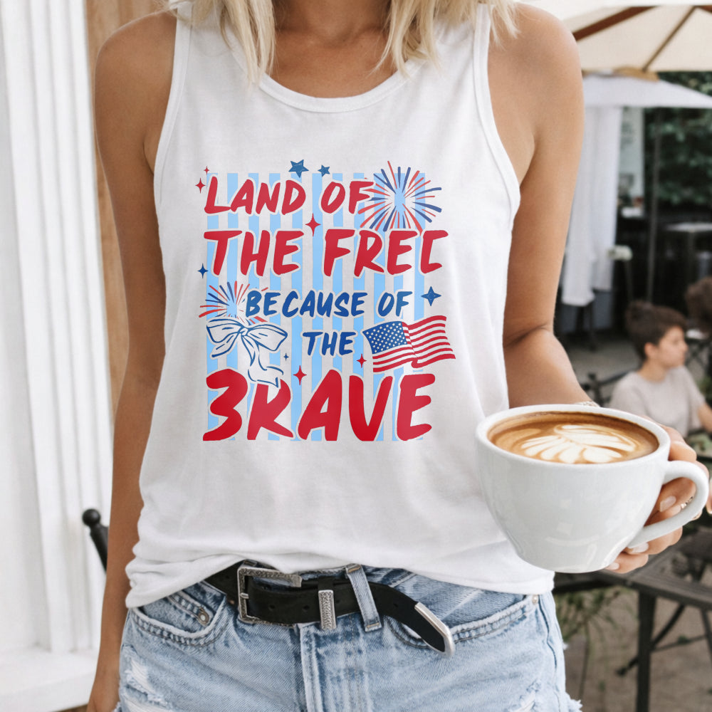 Land Of The Free Because Of The Brave Women's Tank Top - product view
