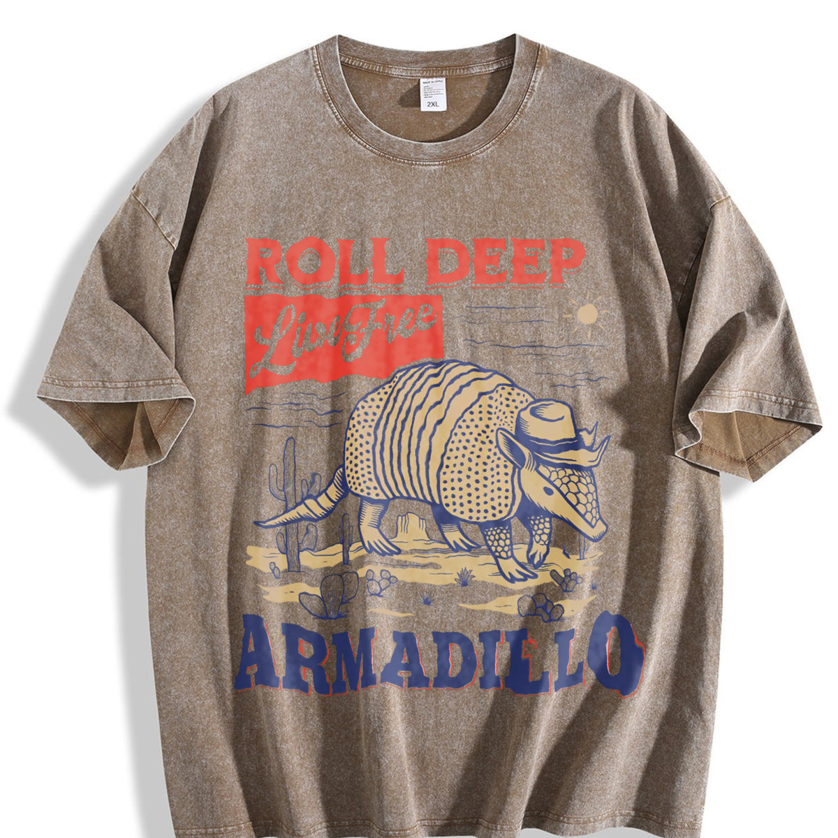 Armadillo Western Vintage Washed T-Shirt - product view