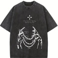 valentine shirts Limited Edition Chain of Judgement Kurapika Hunter x Hunter Anime Double Printed Oversize Lightweight Acid Washed Tee, Gift For anime merch