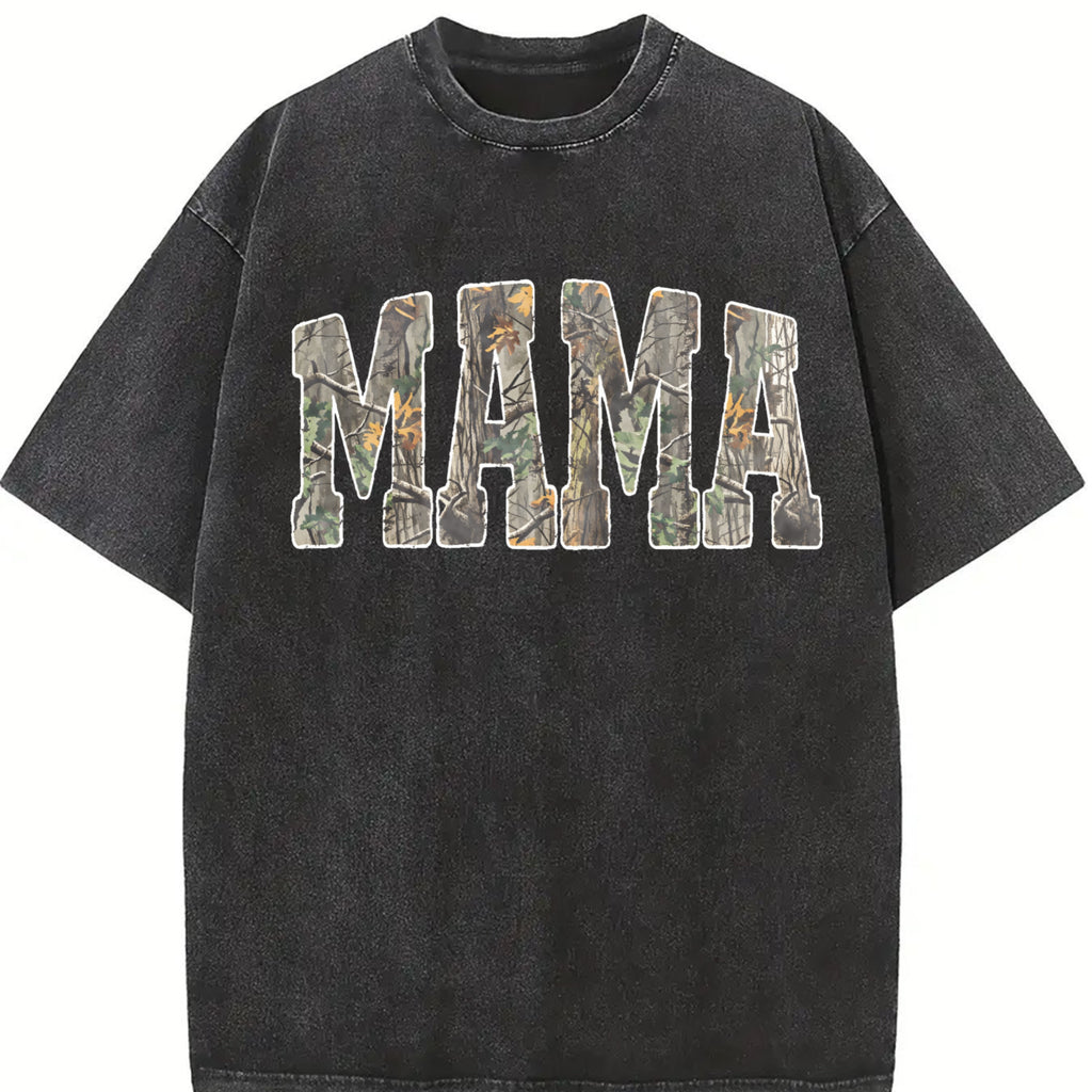 Hunting Mama Camo Western Vintage Sweatshirt, Trendy Mom Shirt, Camo Print Sweatshirt, Retro Hunting Distressed, Camo Cozy Season