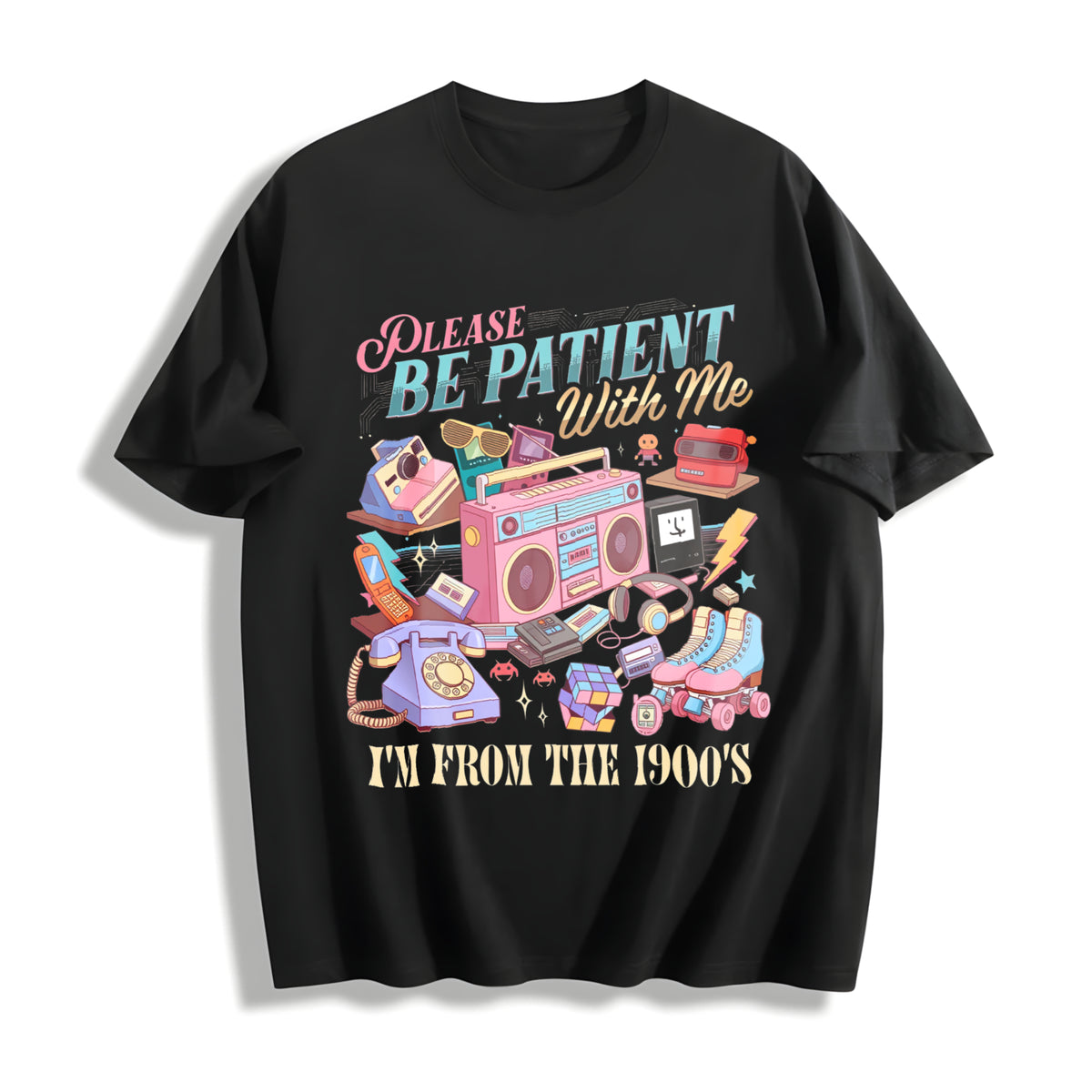Funny 90s Throwback Cotton T-Shirt - product view