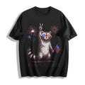 Feral But Free Raccoon Cotton T-Shirt - Black