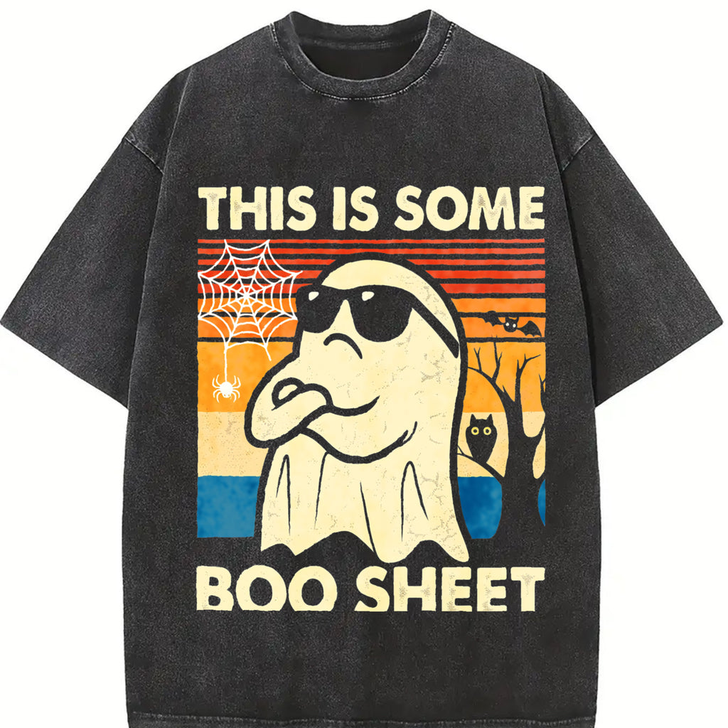 Funny Halloween Shirts For Men, This is Some Boo Sheet Ghost Retro Funny Halloween Men Women T-Shirt Menswear - Available from size S to 5XL