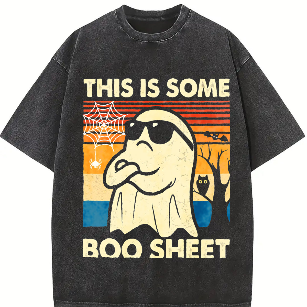 Funny Halloween Shirts For Men, This is Some Boo Sheet Ghost Retro Funny Halloween Men Women T-Shirt Menswear - Available from size S to 5XL