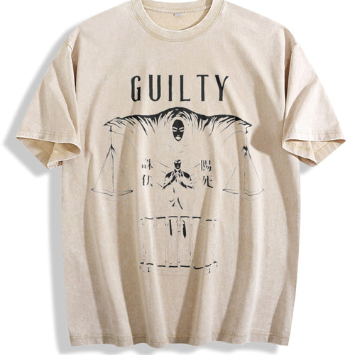 - Hiromi Higuruma Jujutsu Kaisen Deadly Sentencing Vintage Washed T-Shirt - Beige