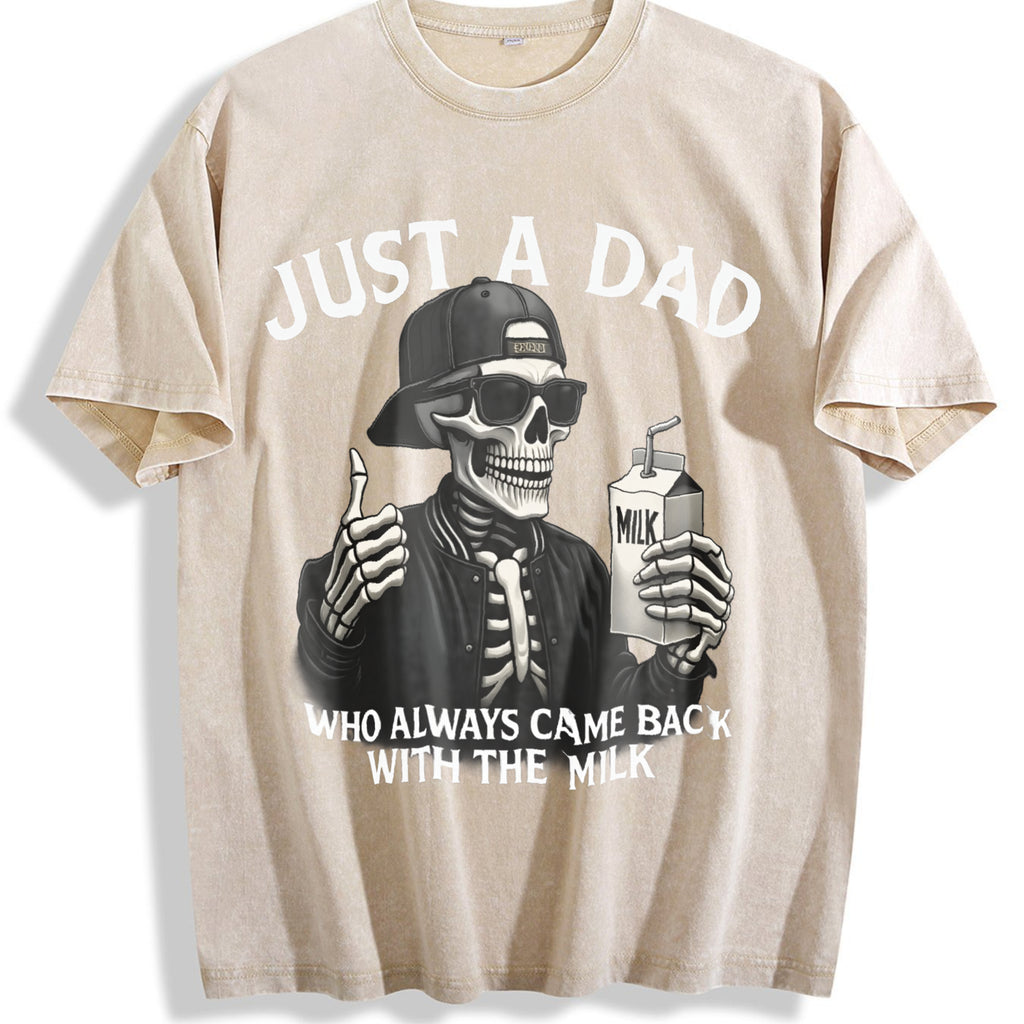 Funny Dad Vintage Washed T-Shirt - Beige