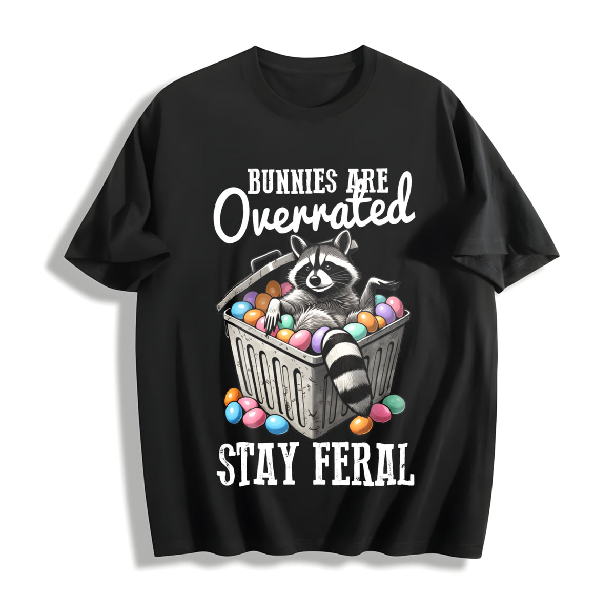 Funny Easter Cotton T-Shirt - Black