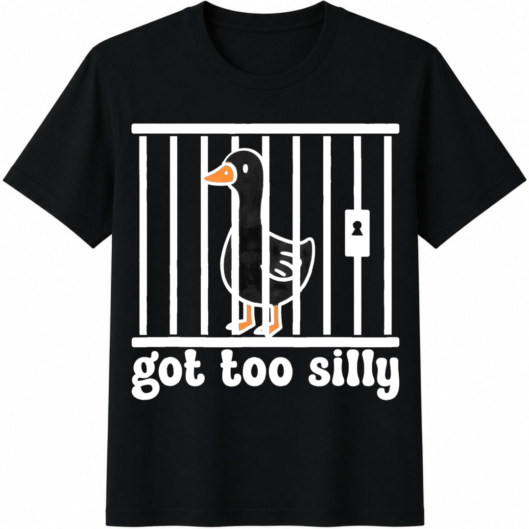 Got Too Silly Cotton T-Shirt - Black