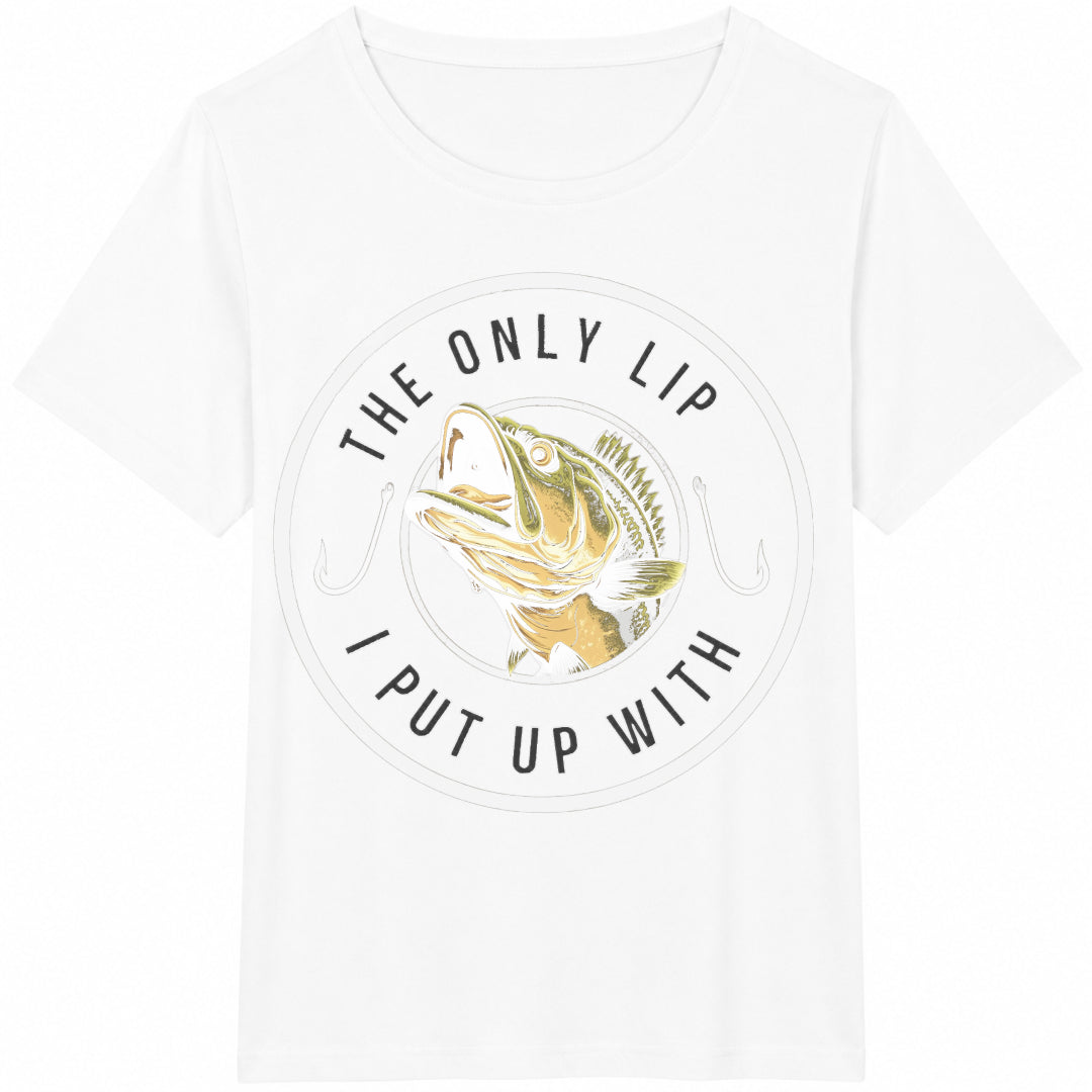 Funny Fishing Funny Bass Fishing Husband Funny Cotton T-Shirt - product view