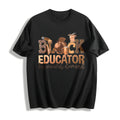 Black Educator Cotton T-Shirt - Black