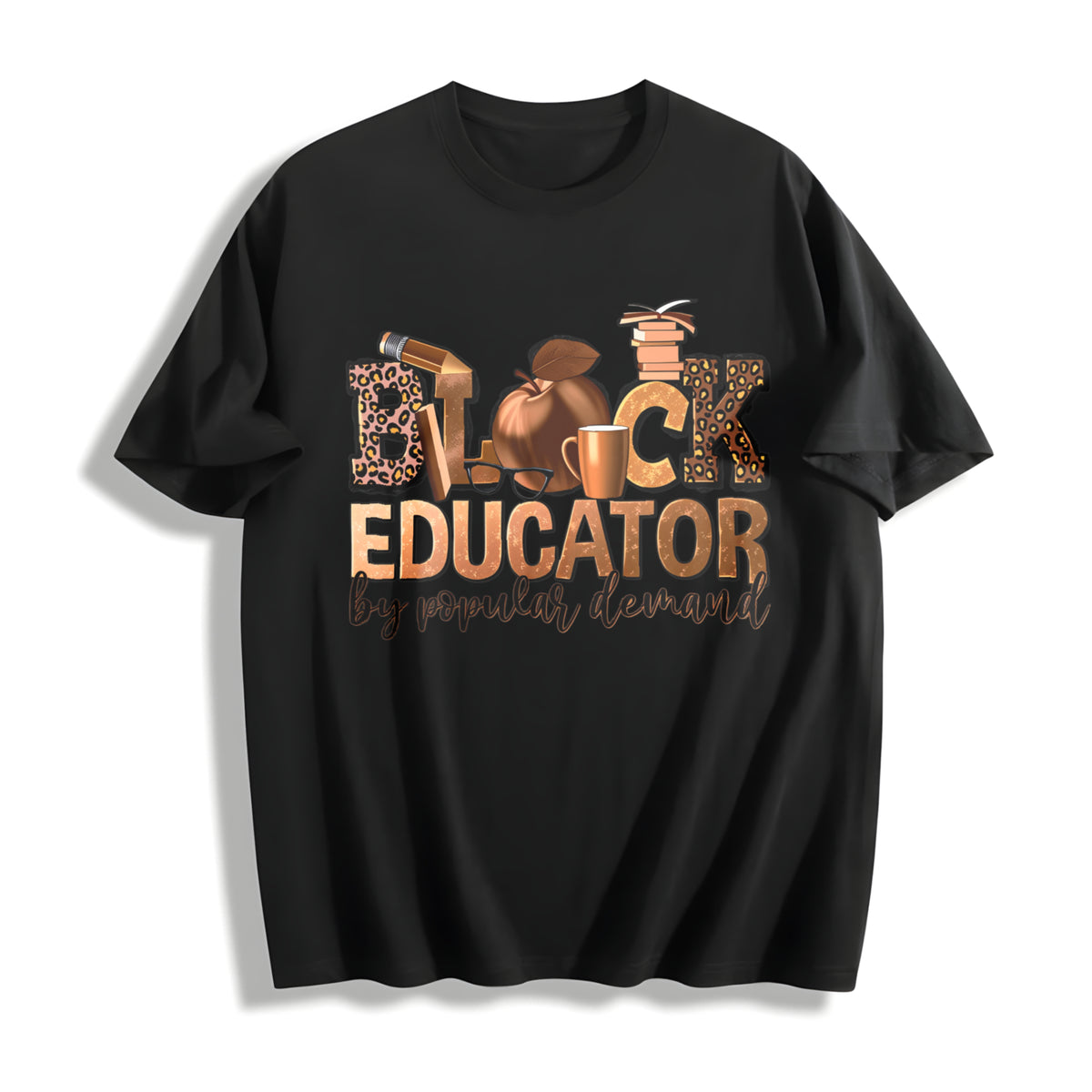 Black Educator Cotton T-Shirt - Black