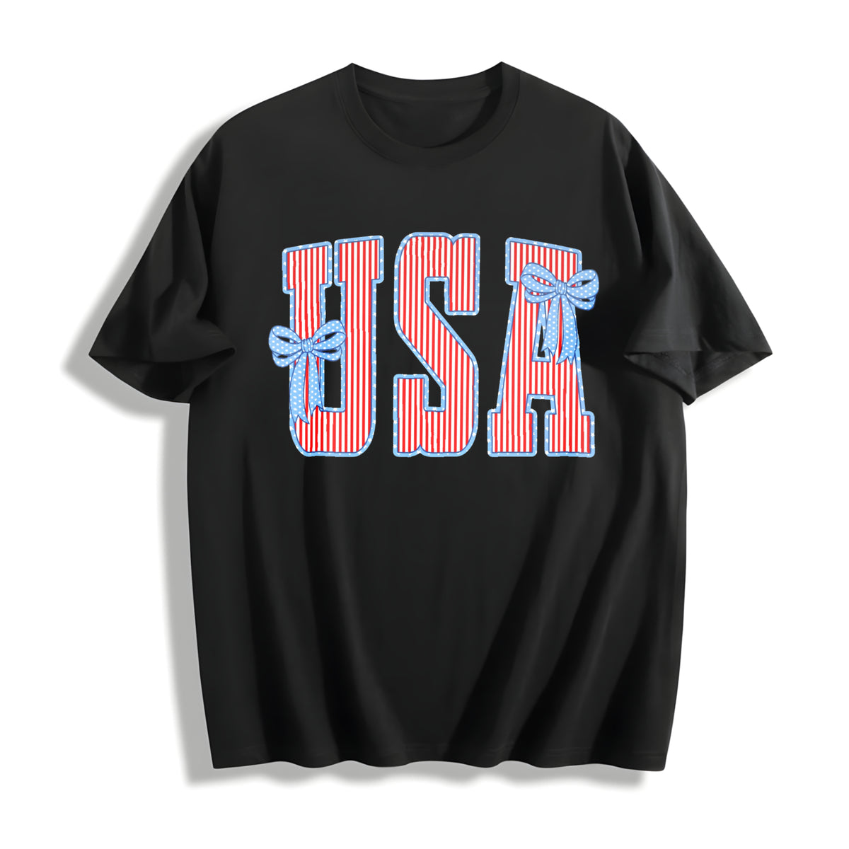 USA Cotton T-Shirt - Black