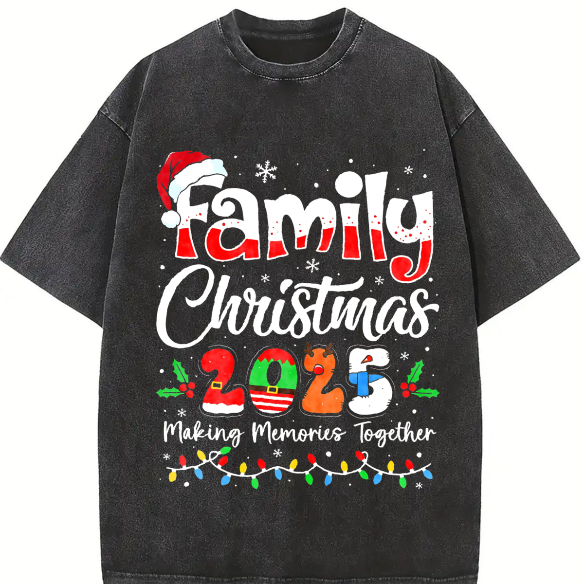Family Christmas 2025 Matching Outfit Xmas Squad Santa T-Shirt for Festive Holiday Season