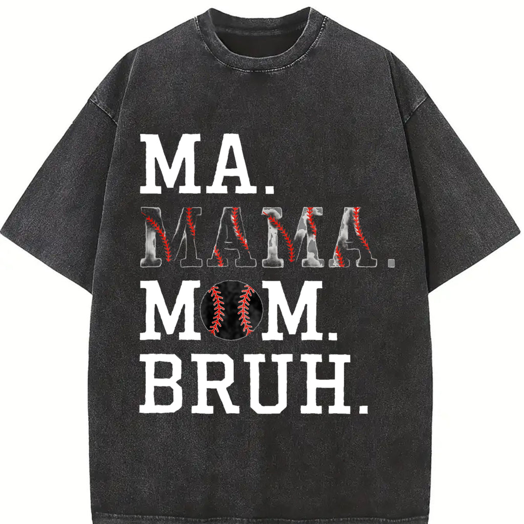 Ma Mama Mom Bruh Baseball Tshirt, Funny Sports Mom Tee, Game Day Shirt, Mother’s Day Gift Top Womenswear