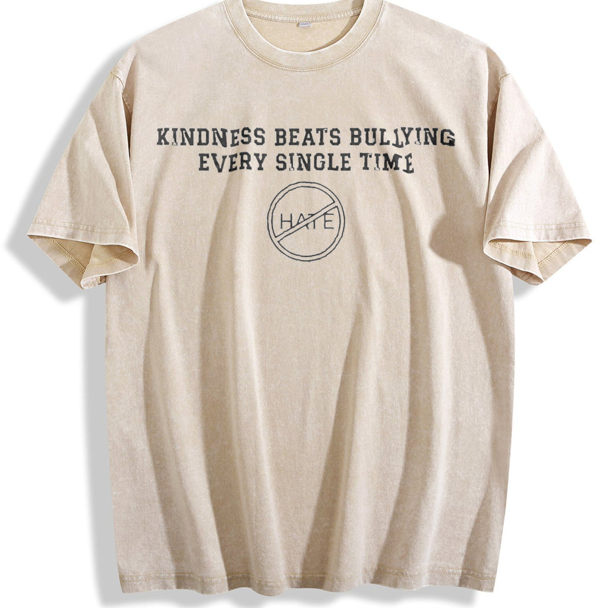 Kindness Vintage Washed T-Shirt - Beige