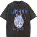 Youth and Adult Magic Kingdom Castle Coquette Bow T-shirt, Happiest Mom On Earth Shirt, Magic Kingdom Mama Tee, Mother's Day Gift For Mom, Magic Kingdomland Family Trip Outfit
