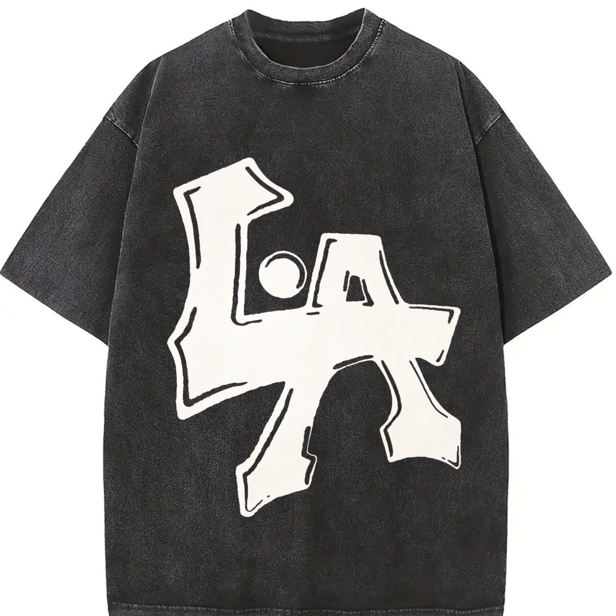 LA Flowers To Make Old Vintage Washed T-Shirt - product view